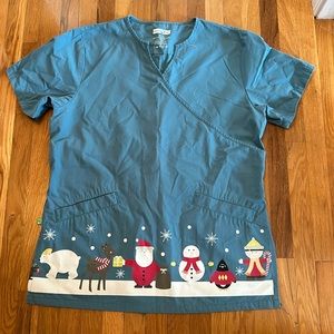 Size extra small small Christmas scrub top excellent condition